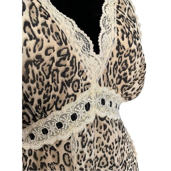 Essentials by Milano Leopard womens Sleeveless tank blouse Size L Y2K retro boho - Picture 3 of 6